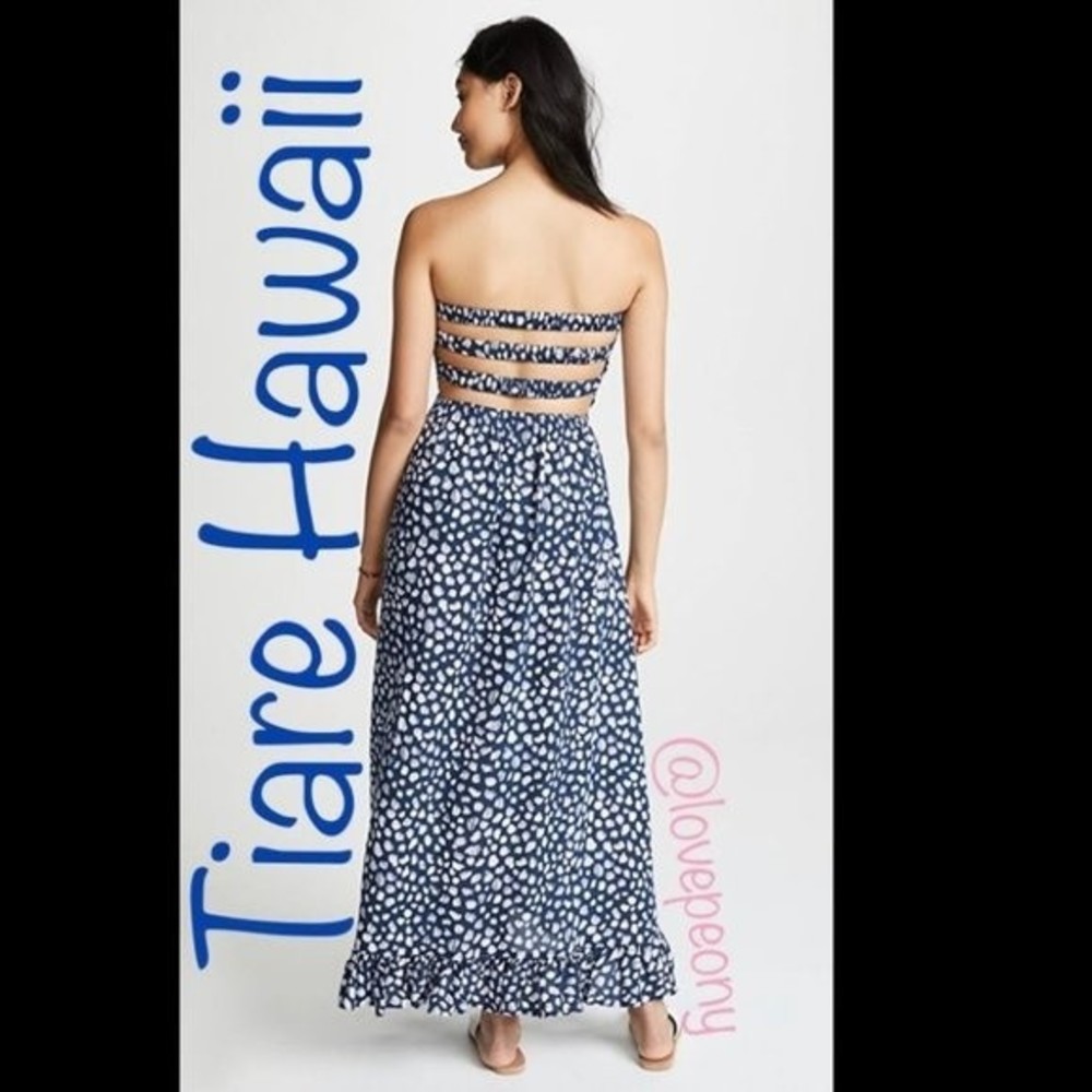 Tiare Hawaii Eri Maxi Dress in Frost Navy